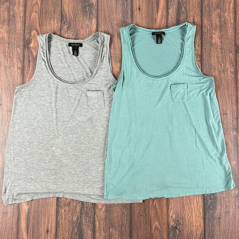 White House Black Market tank tops Medium. Gray and teal